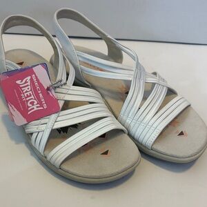 Skechers Women's Stretch Fit White Sandals